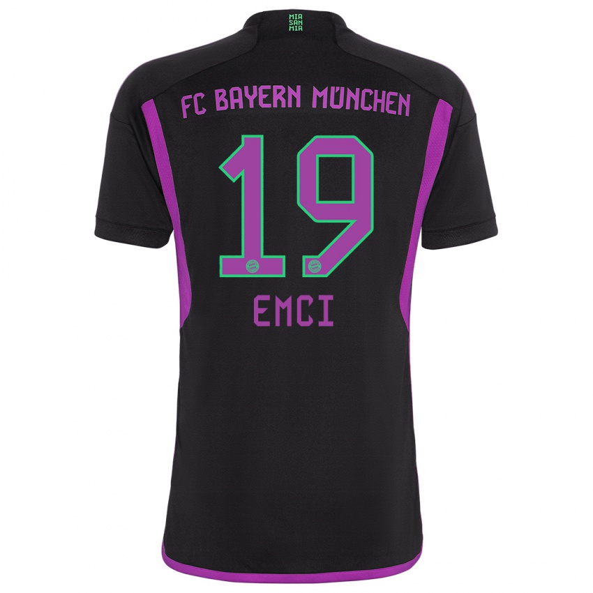 Kinder Ben Emci #19 Schwarz Auswärtstrikot Trikot 2023/24 T-Shirt Österreich