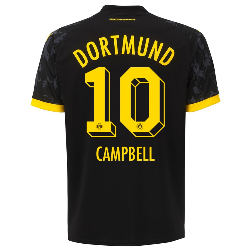 Kinder Cole Campbell #10 Schwarz Auswärtstrikot Trikot 2023/24 T-Shirt Österreich