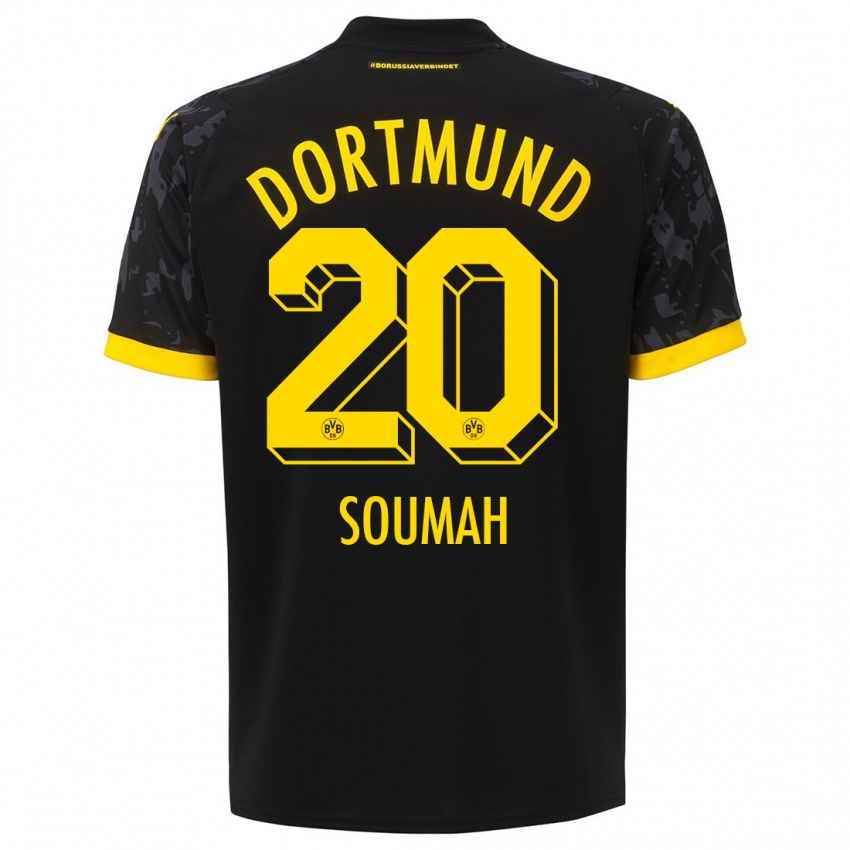 Kinder Moussa Soumah #20 Schwarz Auswärtstrikot Trikot 2023/24 T-Shirt Österreich