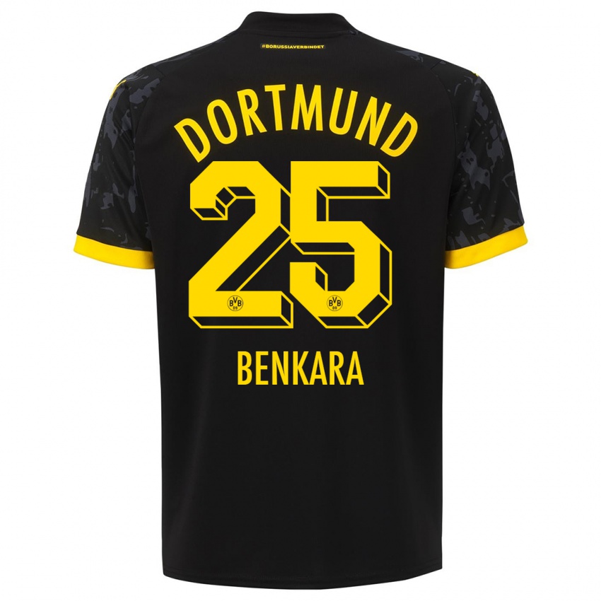 Kinder Elias Benkara #25 Schwarz Auswärtstrikot Trikot 2023/24 T-Shirt Österreich