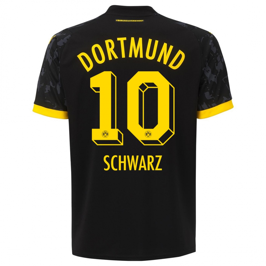 Kinder Oskar Schwarz #10 Schwarz Auswärtstrikot Trikot 2023/24 T-Shirt Österreich