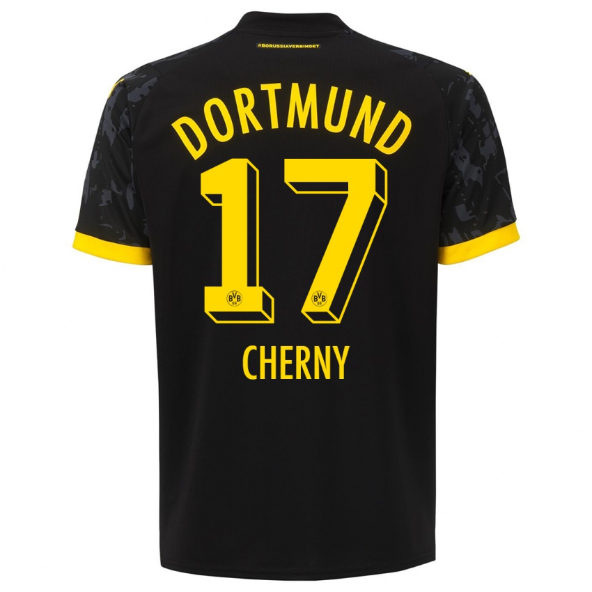 Kinder Nick Cherny #17 Schwarz Auswärtstrikot Trikot 2023/24 T-Shirt Österreich