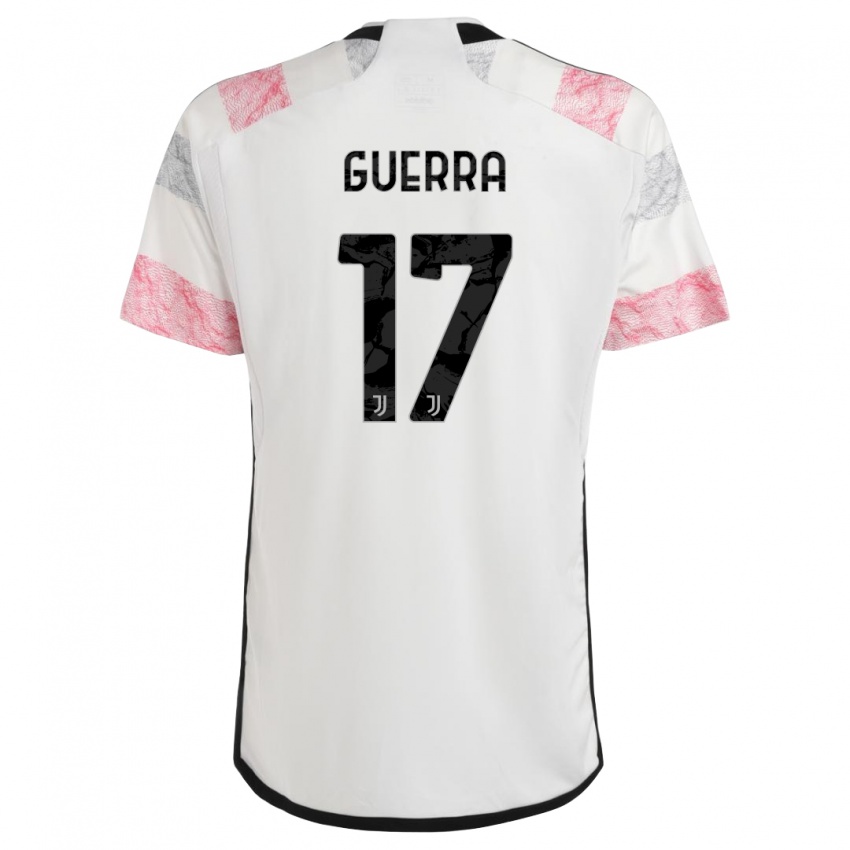 Kinder Simone Guerra #17 Weiß Rosa Auswärtstrikot Trikot 2023/24 T-Shirt Österreich