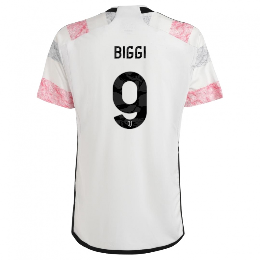 Kinder Silvano Biggi #9 Weiß Rosa Auswärtstrikot Trikot 2023/24 T-Shirt Österreich