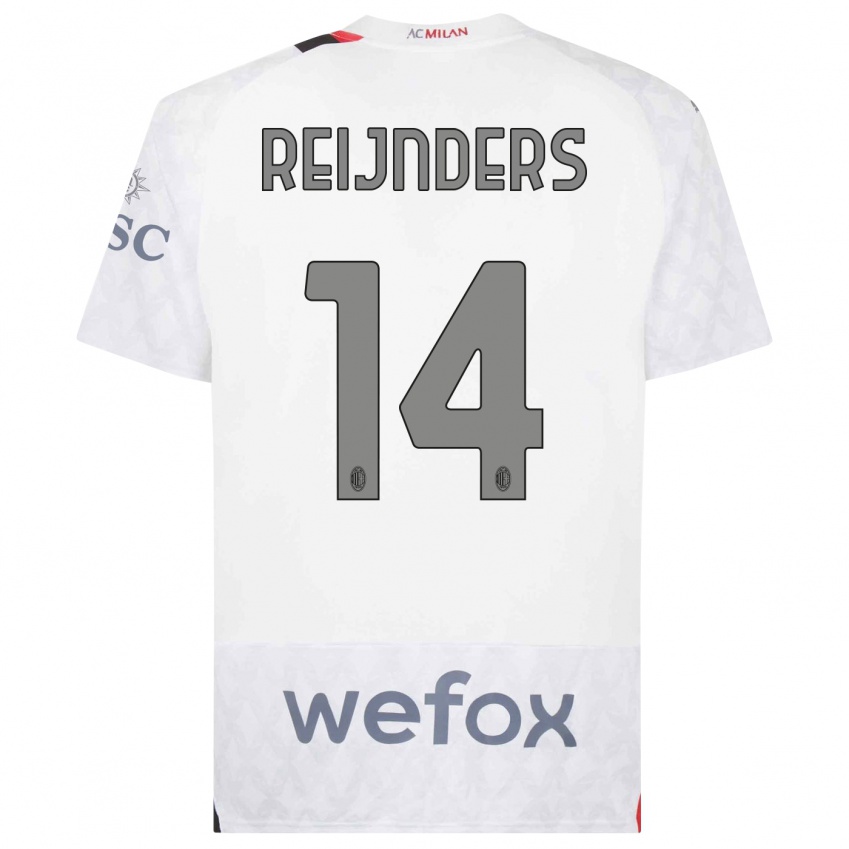 Kinder Tijjani Reijnders #14 Weiß Auswärtstrikot Trikot 2023/24 T-Shirt Österreich