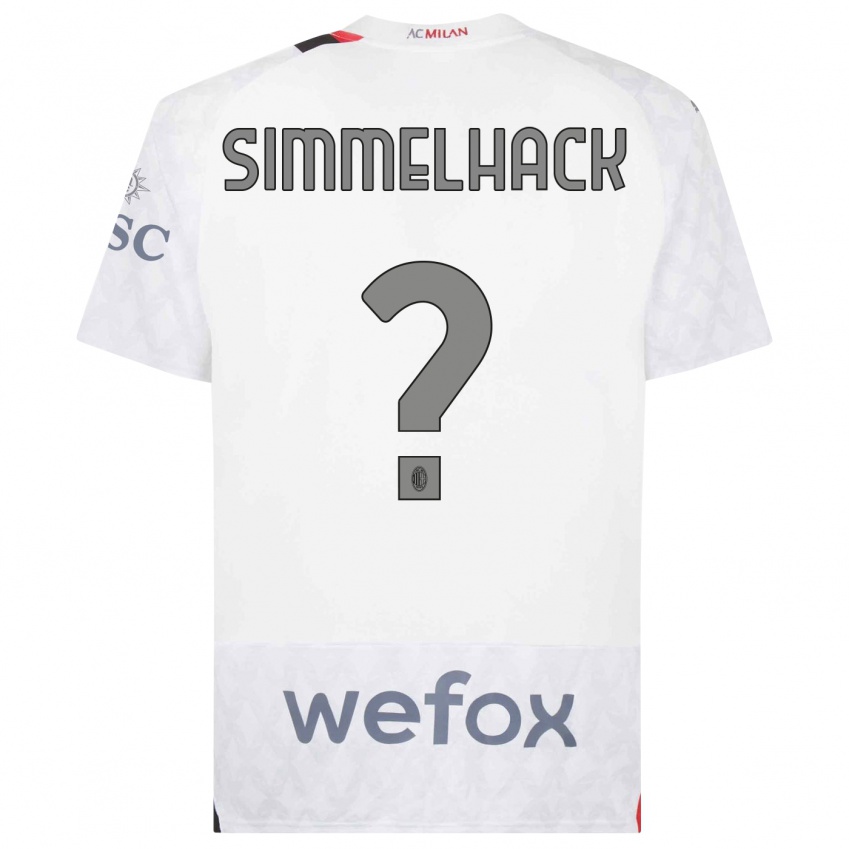 Kinder Alexander Simmelhack #0 Weiß Auswärtstrikot Trikot 2023/24 T-Shirt Österreich