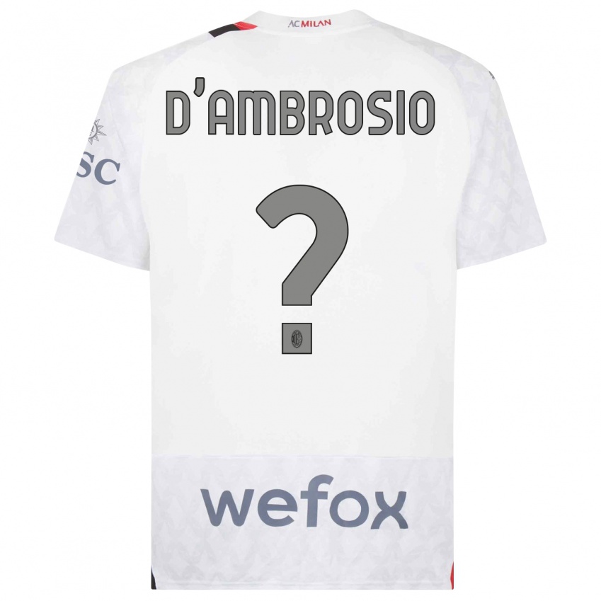 Kinder Antonio D'ambrosio #0 Weiß Auswärtstrikot Trikot 2023/24 T-Shirt Österreich