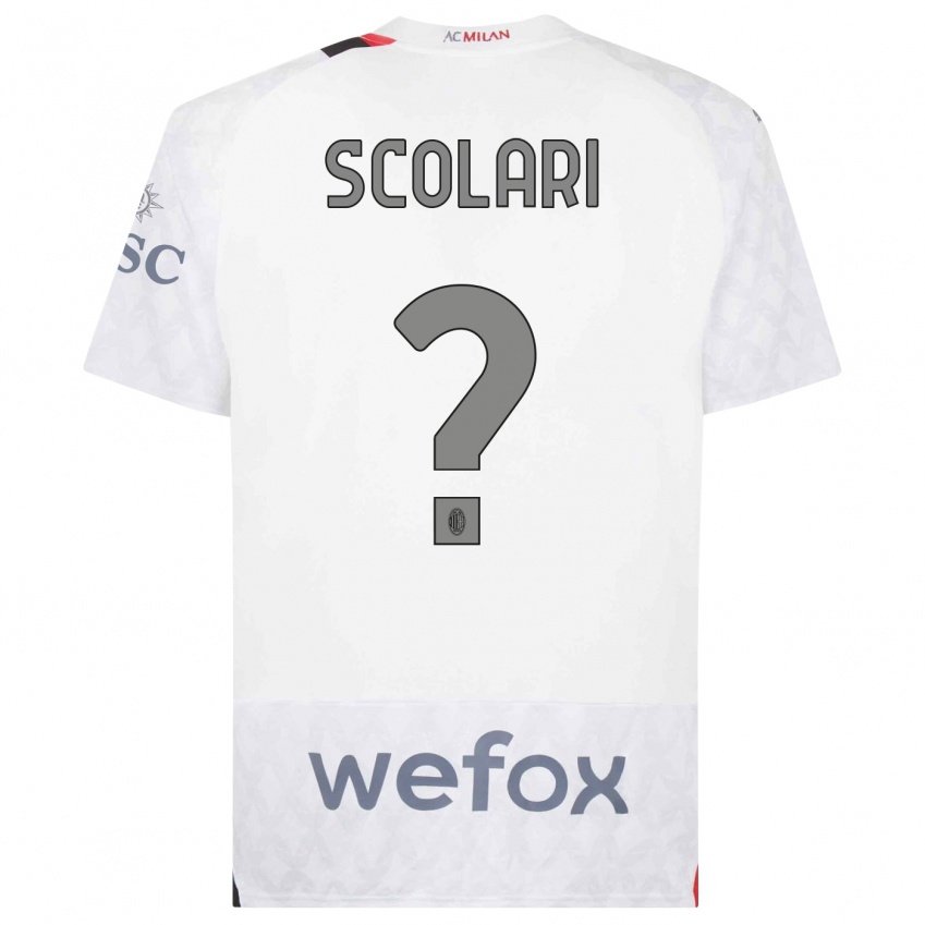 Kinder Davide Scolari #0 Weiß Auswärtstrikot Trikot 2023/24 T-Shirt Österreich
