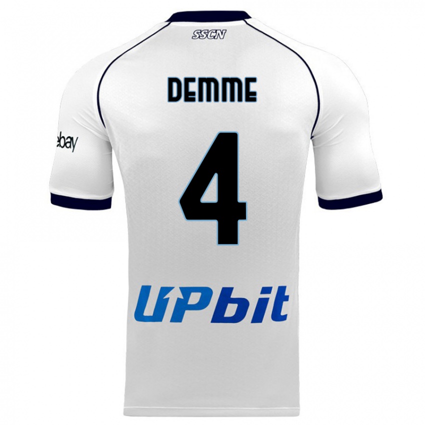 Kinder Diego Demme #4 Weiß Auswärtstrikot Trikot 2023/24 T-Shirt Österreich