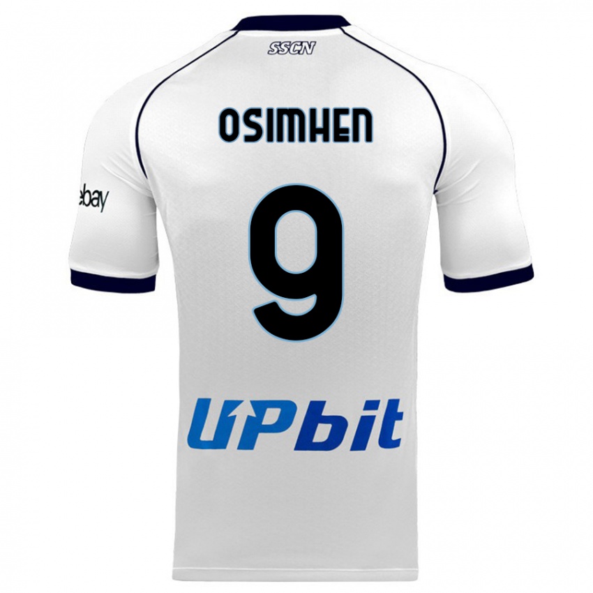 Kinder Victor Osimhen #9 Weiß Auswärtstrikot Trikot 2023/24 T-Shirt Österreich