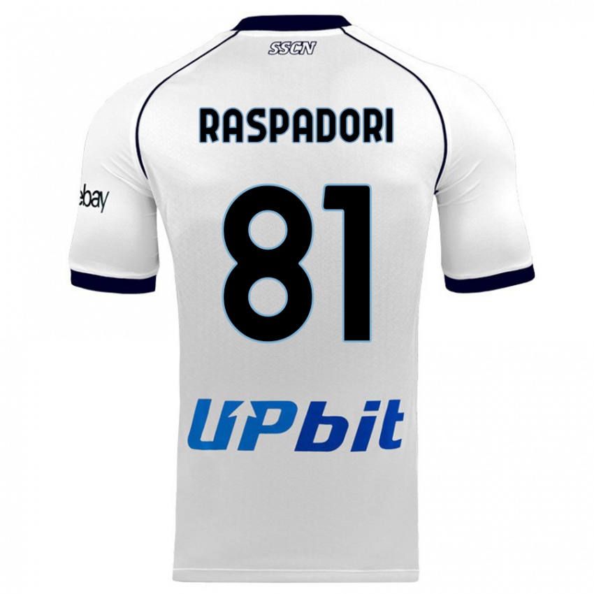 Kinder Giacomo Raspadori #81 Weiß Auswärtstrikot Trikot 2023/24 T-Shirt Österreich