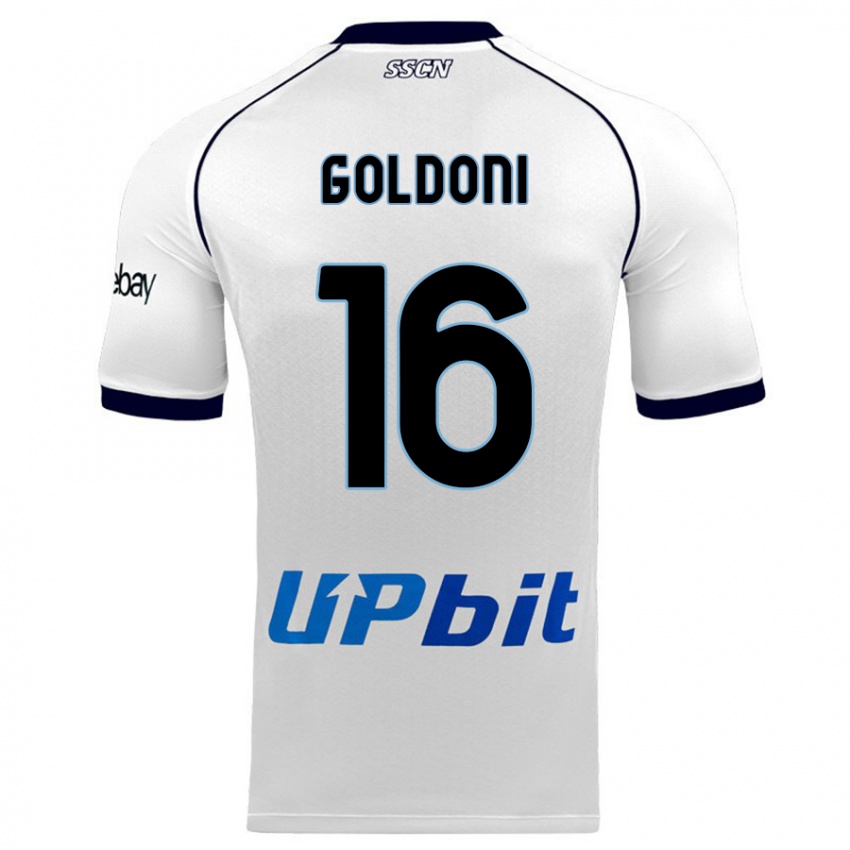 Kinder Eleonora Goldoni #16 Weiß Auswärtstrikot Trikot 2023/24 T-Shirt Österreich