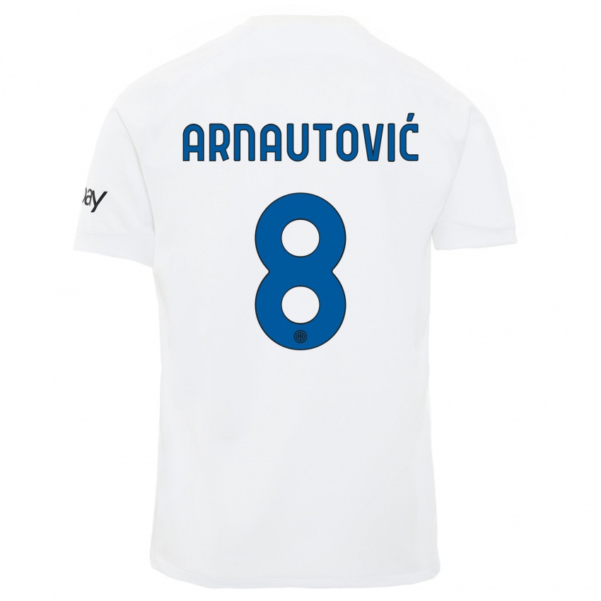 Kinder Marko Arnautovic #8 Weiß Auswärtstrikot Trikot 2023/24 T-Shirt Österreich