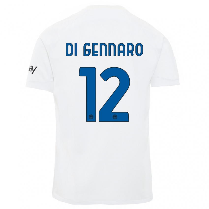 Kinder Raffaele Di Gennaro #12 Weiß Auswärtstrikot Trikot 2023/24 T-Shirt Österreich