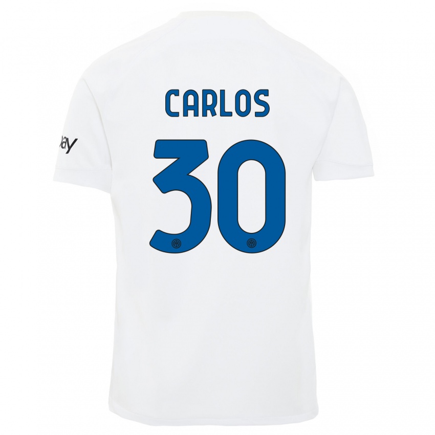 Kinder Carlos Augusto #30 Weiß Auswärtstrikot Trikot 2023/24 T-Shirt Österreich