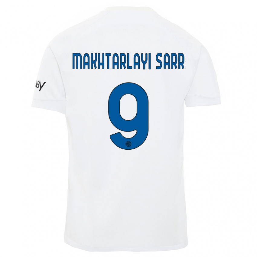 Kinder Amadou Makhtarlayi Sarr #9 Weiß Auswärtstrikot Trikot 2023/24 T-Shirt Österreich