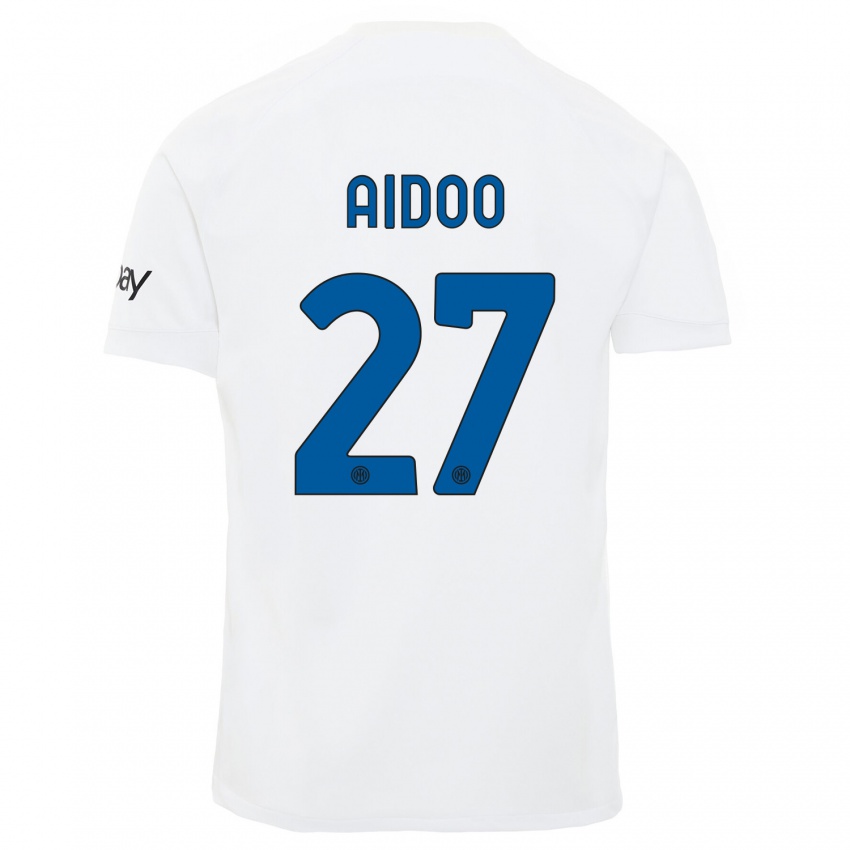 Kinder Mike Aidoo #27 Weiß Auswärtstrikot Trikot 2023/24 T-Shirt Österreich
