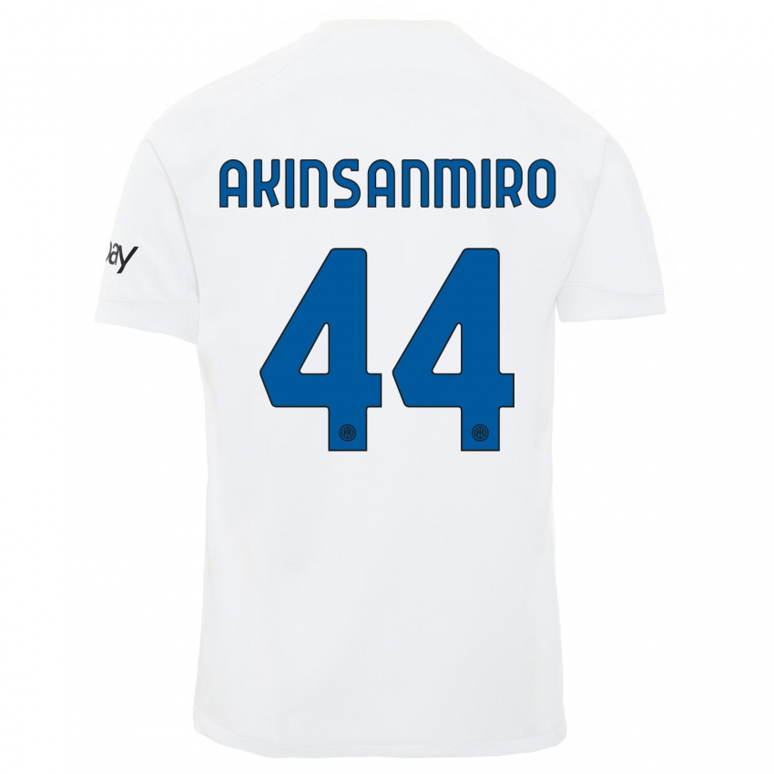 Kinder Ebenezer Akinsanmiro #44 Weiß Auswärtstrikot Trikot 2023/24 T-Shirt Österreich