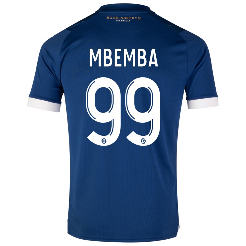 Kinder Chancel Mbemba #99 Dunkelblau Auswärtstrikot Trikot 2023/24 T-Shirt Österreich