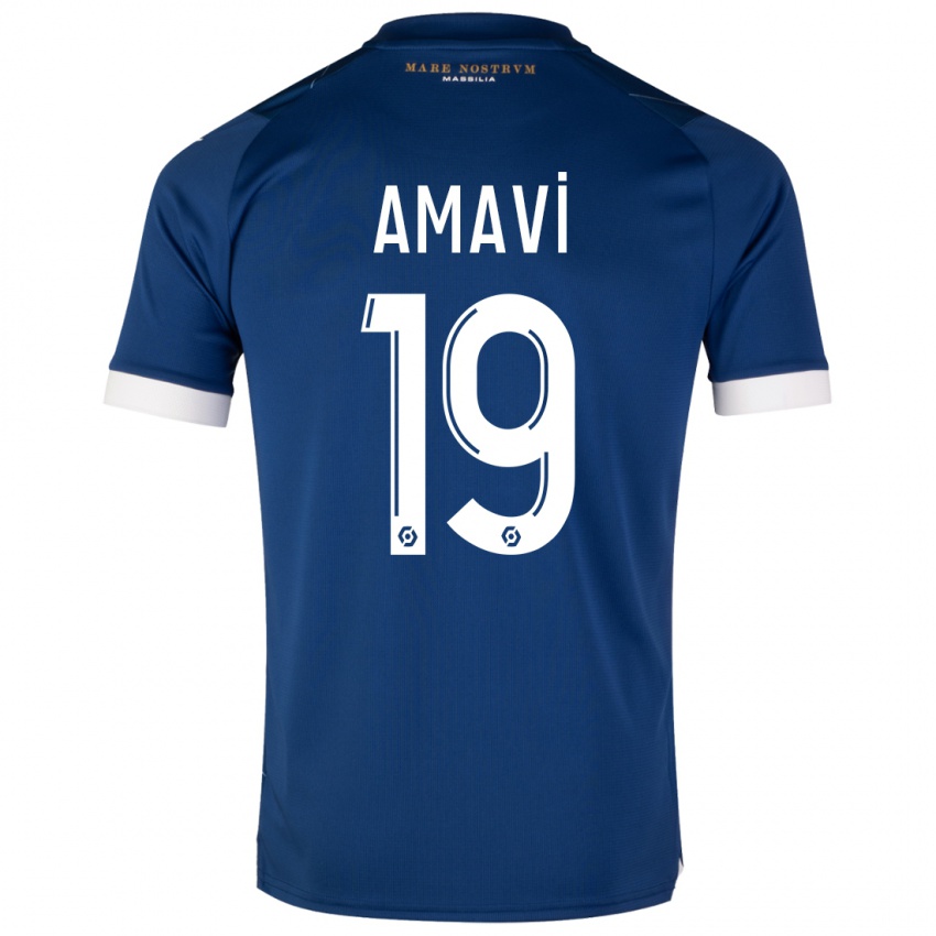 Kinder Jordan Amavi #19 Dunkelblau Auswärtstrikot Trikot 2023/24 T-Shirt Österreich