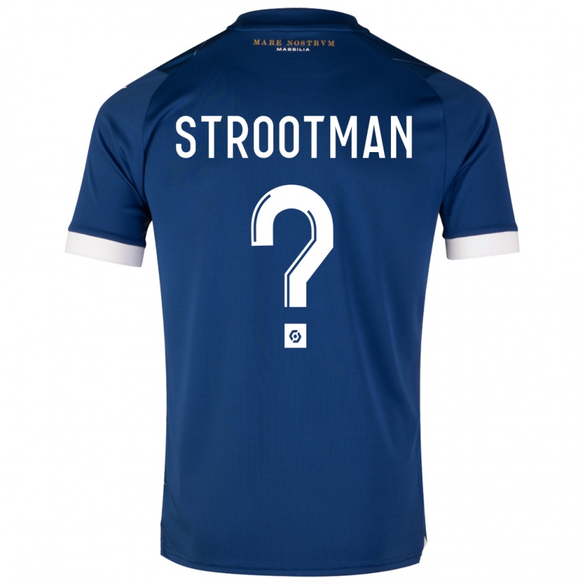 Kinder Kevin Strootman #0 Dunkelblau Auswärtstrikot Trikot 2023/24 T-Shirt Österreich