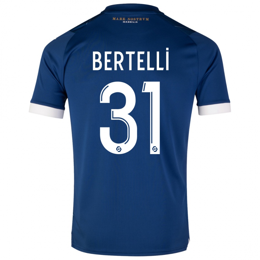 Kinder Ugo Bertelli #31 Dunkelblau Auswärtstrikot Trikot 2023/24 T-Shirt Österreich