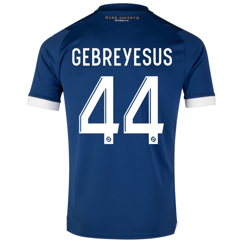 Kinder Esey Gebreyesus #44 Dunkelblau Auswärtstrikot Trikot 2023/24 T-Shirt Österreich