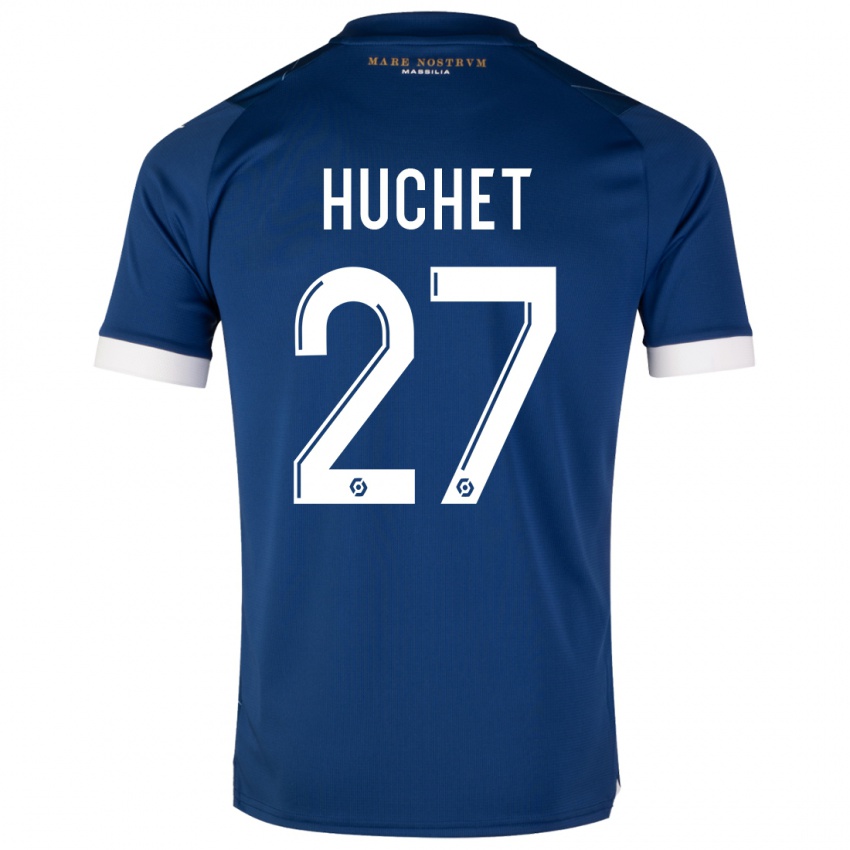 Kinder Sarah Huchet #27 Dunkelblau Auswärtstrikot Trikot 2023/24 T-Shirt Österreich