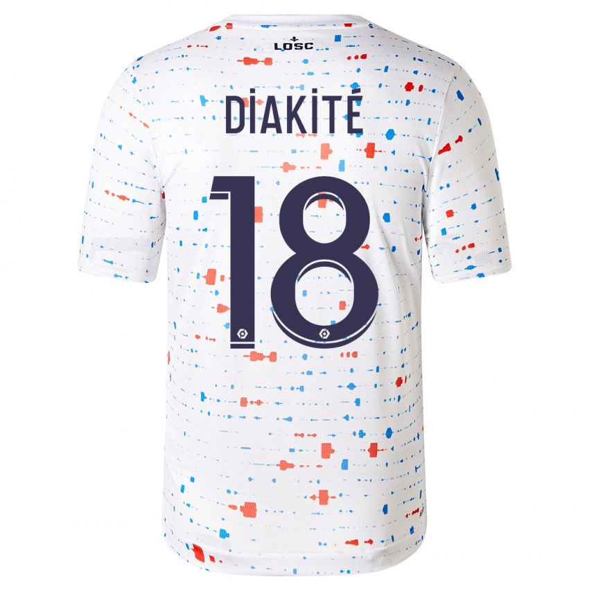 Kinder Bafodé Diakité #18 Weiß Auswärtstrikot Trikot 2023/24 T-Shirt Österreich