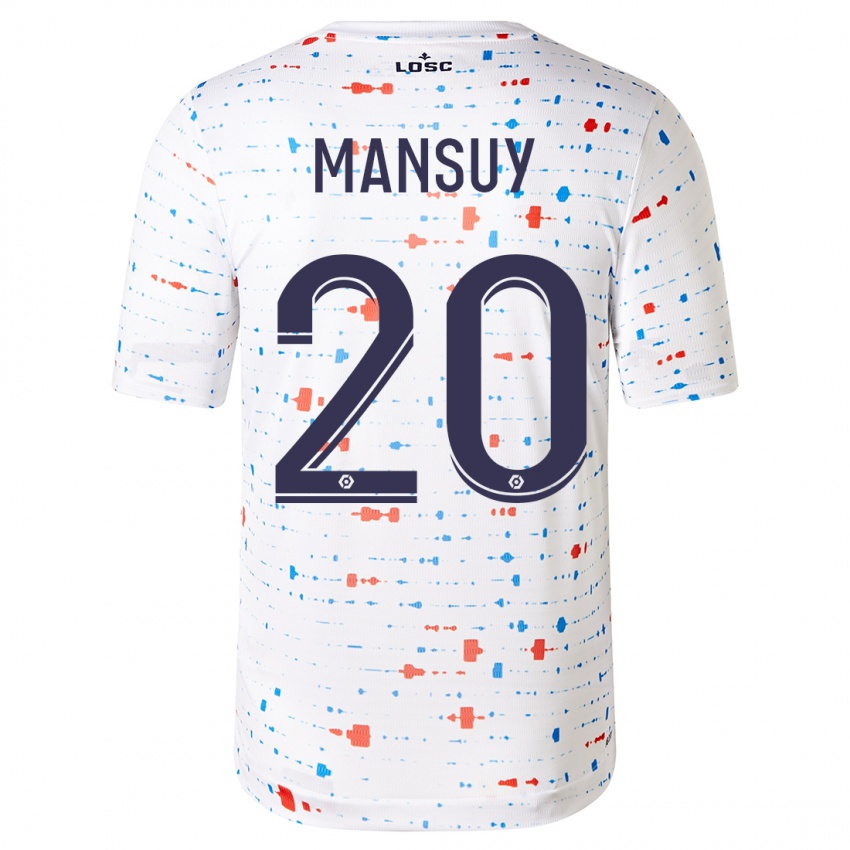 Kinder Heloise Mansuy #20 Weiß Auswärtstrikot Trikot 2023/24 T-Shirt Österreich