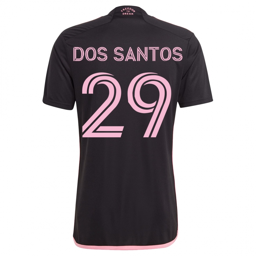 Kinder Cj Dos Santos #29 Schwarz Auswärtstrikot Trikot 2023/24 T-Shirt Österreich
