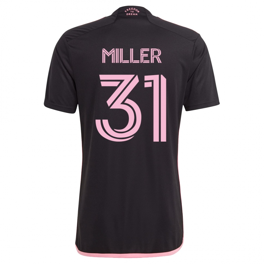 Kinder Kamal Miller #31 Schwarz Auswärtstrikot Trikot 2023/24 T-Shirt Österreich