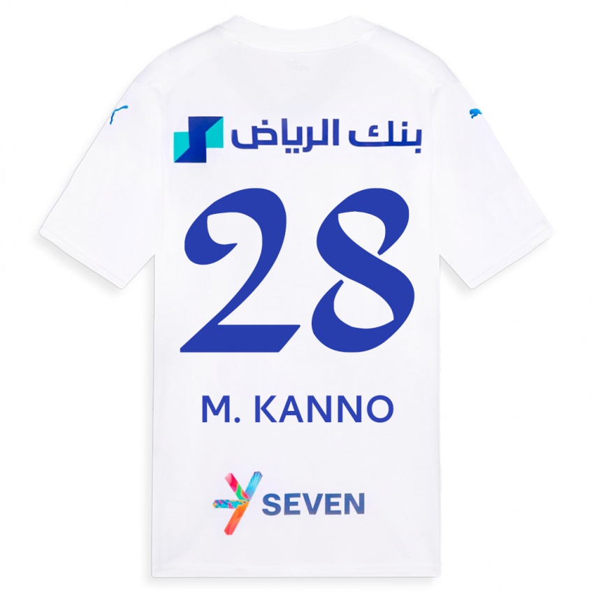 Kinder Mohamed Kanno #28 Weiß Auswärtstrikot Trikot 2023/24 T-Shirt Österreich
