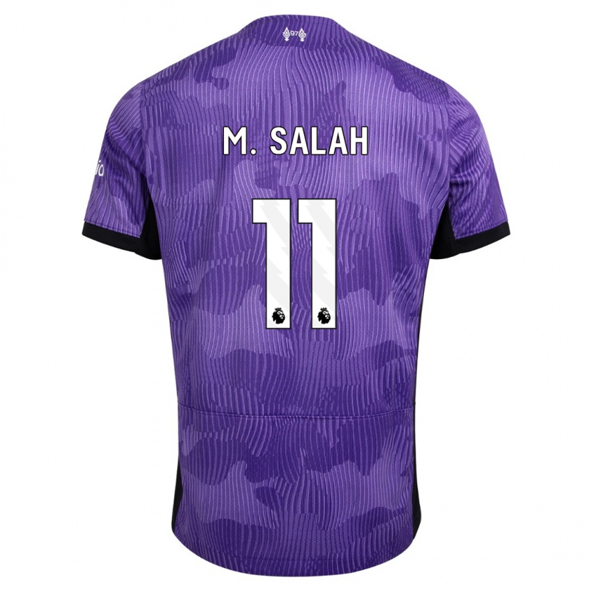 Kinder Mohamed Salah #11 Lila Ausweichtrikot Trikot 2023/24 T-Shirt Österreich