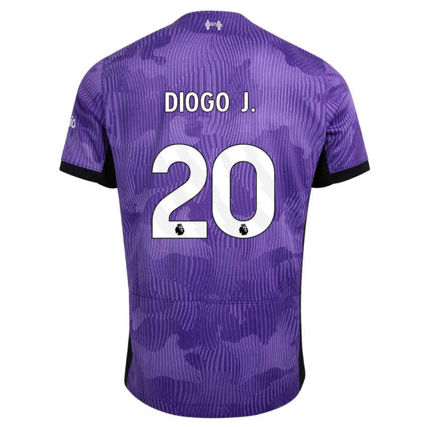 Kinder Diogo Jota #20 Lila Ausweichtrikot Trikot 2023/24 T-Shirt Österreich