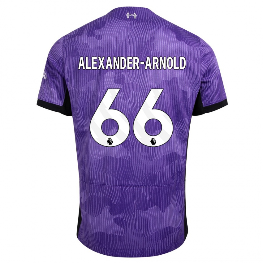 Kinder Trent Alexander-Arnold #66 Lila Ausweichtrikot Trikot 2023/24 T-Shirt Österreich