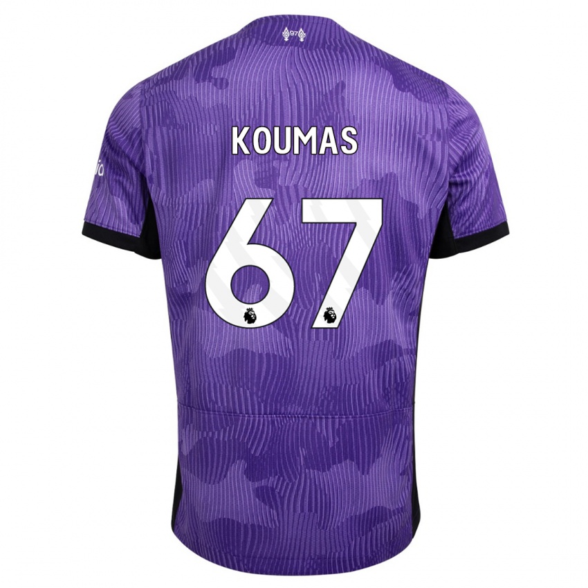 Kinder Lewis Koumas #67 Lila Ausweichtrikot Trikot 2023/24 T-Shirt Österreich