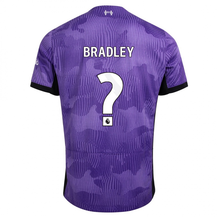 Kinder Conor Bradley #0 Lila Ausweichtrikot Trikot 2023/24 T-Shirt Österreich