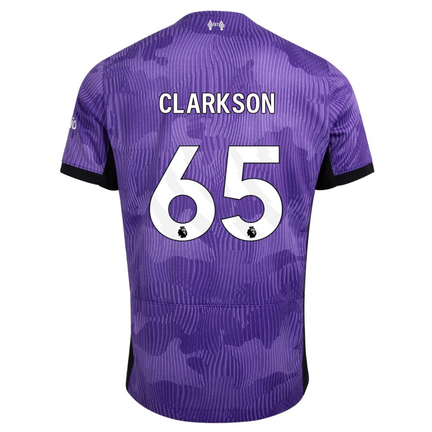 Kinder Leighton Clarkson #65 Lila Ausweichtrikot Trikot 2023/24 T-Shirt Österreich