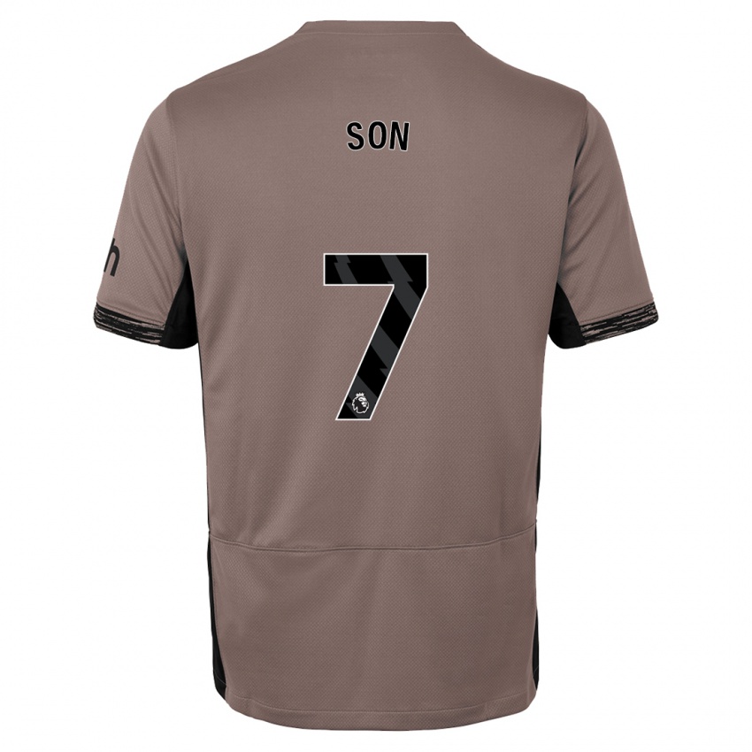 Kinder Heung-Min Son #7 Dunkelbeige Ausweichtrikot Trikot 2023/24 T-Shirt Österreich