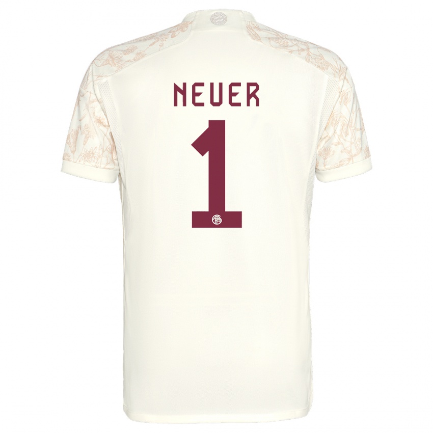 Kinder Manuel Neuer #1 Cremefarben Ausweichtrikot Trikot 2023/24 T-Shirt Österreich
