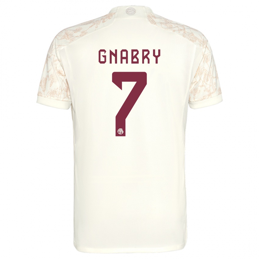 Kinder Serge Gnabry #7 Cremefarben Ausweichtrikot Trikot 2023/24 T-Shirt Österreich