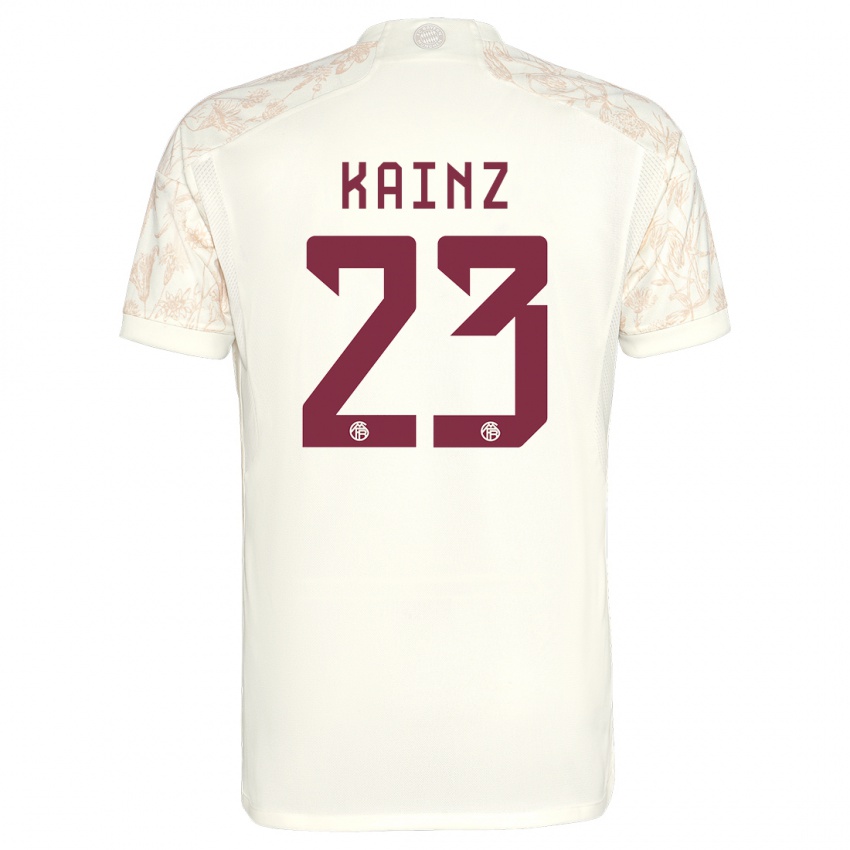 Kinder Manuel Kainz #23 Cremefarben Ausweichtrikot Trikot 2023/24 T-Shirt Österreich