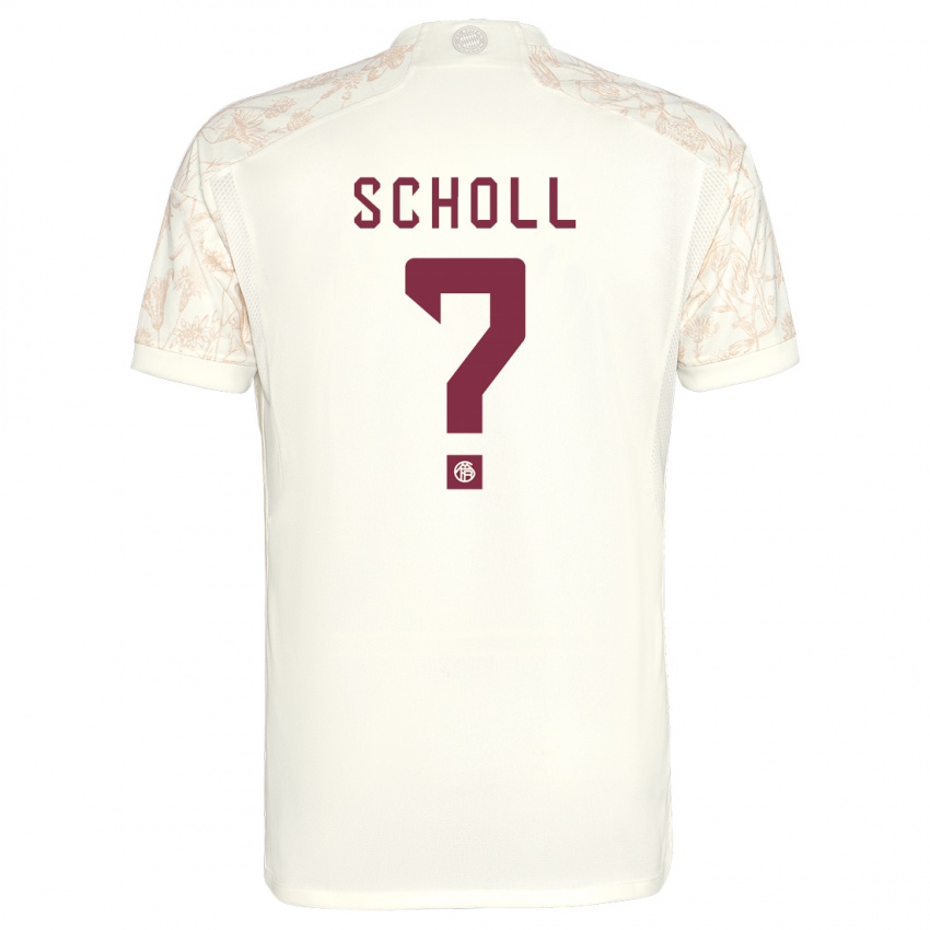 Kinder Paul Scholl #0 Cremefarben Ausweichtrikot Trikot 2023/24 T-Shirt Österreich