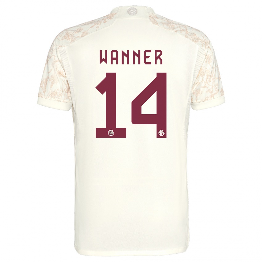 Kinder Paul Wanner #14 Cremefarben Ausweichtrikot Trikot 2023/24 T-Shirt Österreich