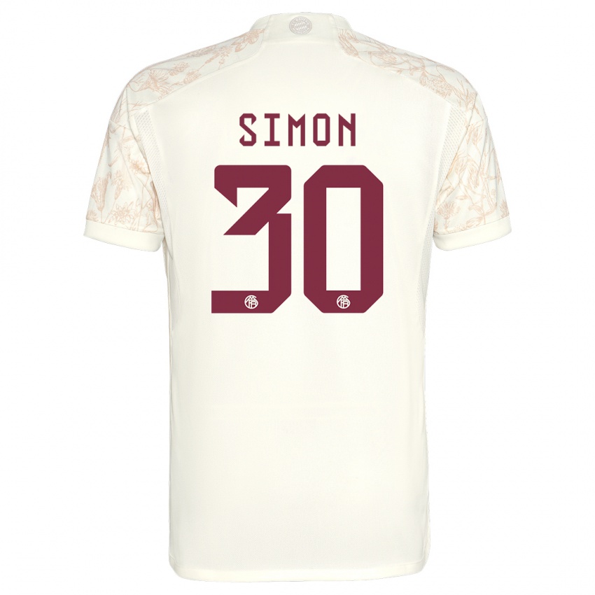 Kinder Carolin Simon #30 Cremefarben Ausweichtrikot Trikot 2023/24 T-Shirt Österreich
