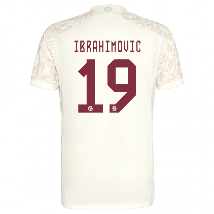 Kinder Arijon Ibrahimovic #19 Cremefarben Ausweichtrikot Trikot 2023/24 T-Shirt Österreich