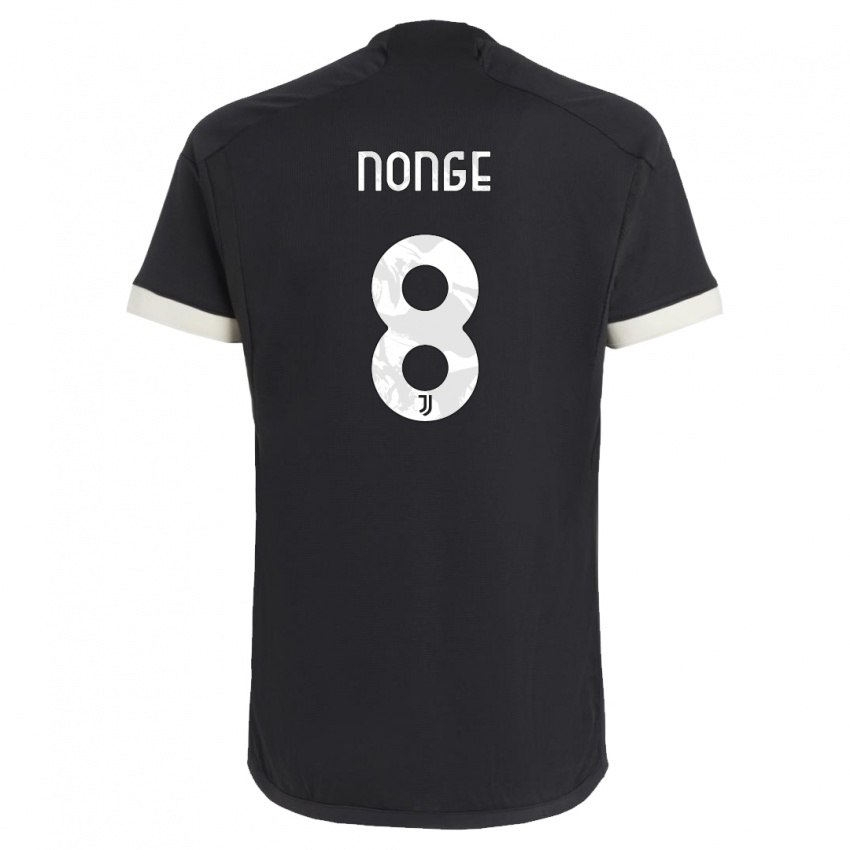 Kinder Joseph Nonge #8 Schwarz Ausweichtrikot Trikot 2023/24 T-Shirt Österreich