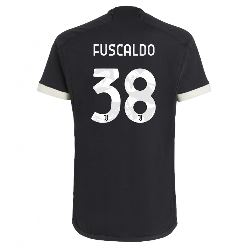 Kinder Matteo Fuscaldo #38 Schwarz Ausweichtrikot Trikot 2023/24 T-Shirt Österreich