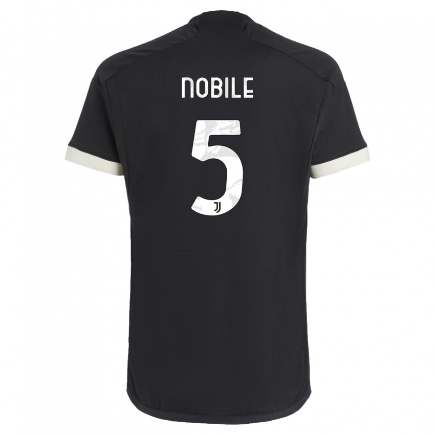 Kinder Riccardo Nobile #5 Schwarz Ausweichtrikot Trikot 2023/24 T-Shirt Österreich